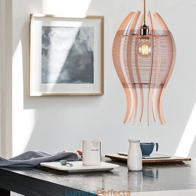 Lampă suspendată DIY Nordic Wood Fish