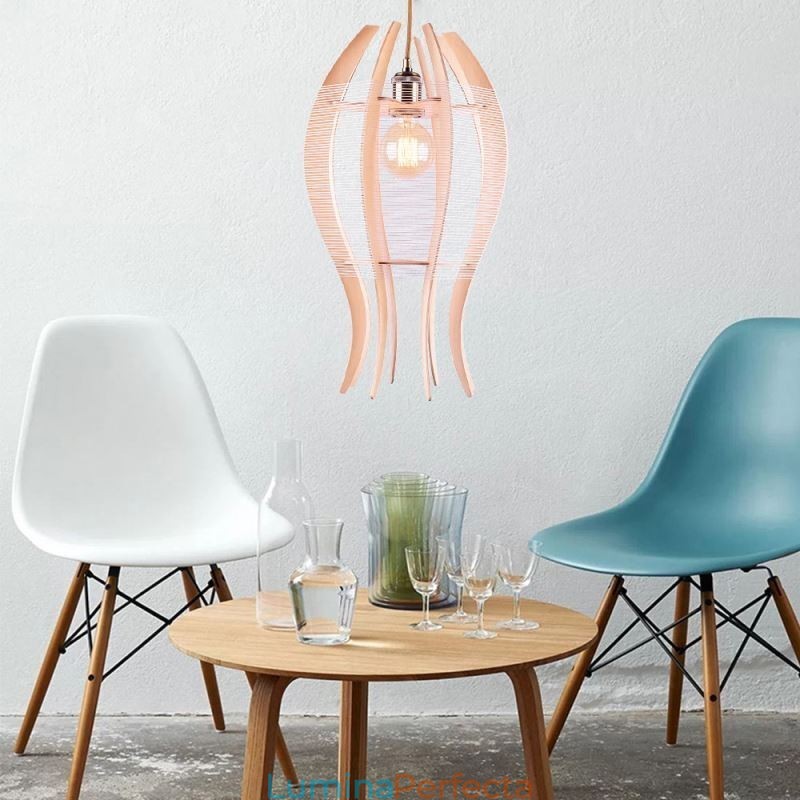 Lampă suspendată DIY Nordic Wood Fish