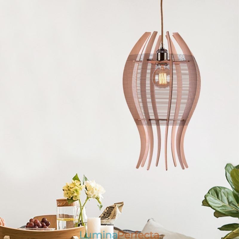 Lampă suspendată DIY Nordic Wood Fish