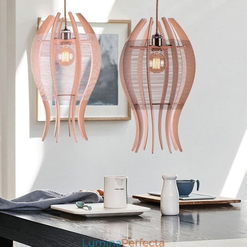 Lampă suspendată DIY Nordic Wood Fish