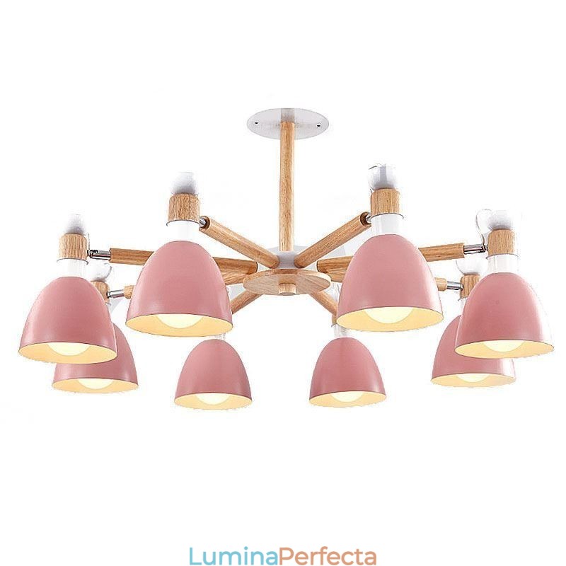 Candelabru creativ din lemn nordic Macaron
