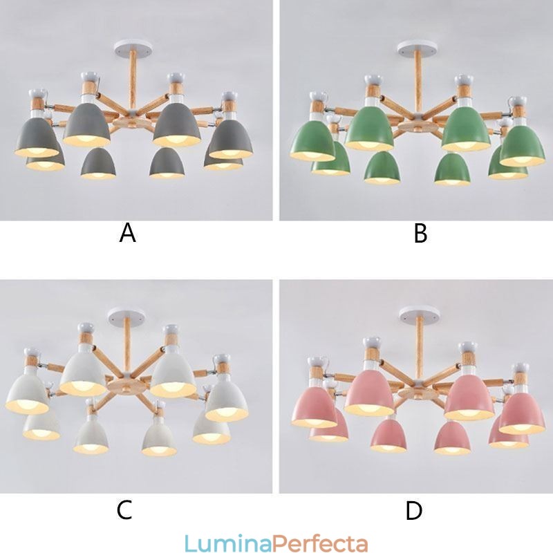 Candelabru creativ din lemn nordic Macaron