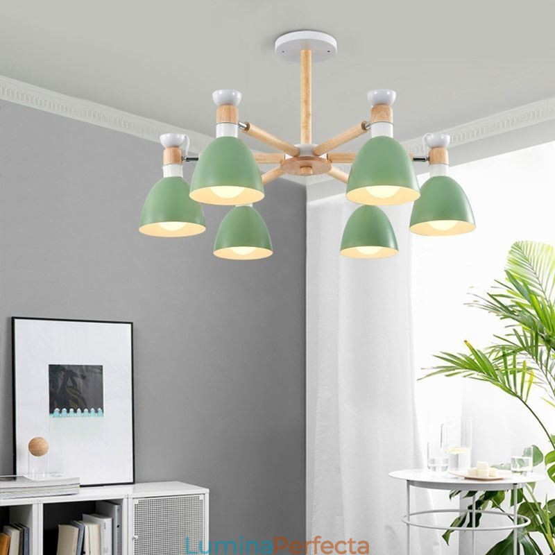 Candelabru creativ din lemn nordic Macaron