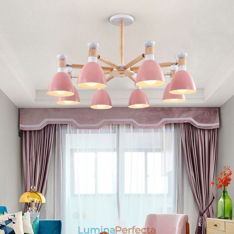 Candelabru creativ din lemn nordic Macaron