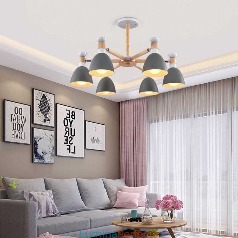 Candelabru creativ din lemn nordic Macaron
