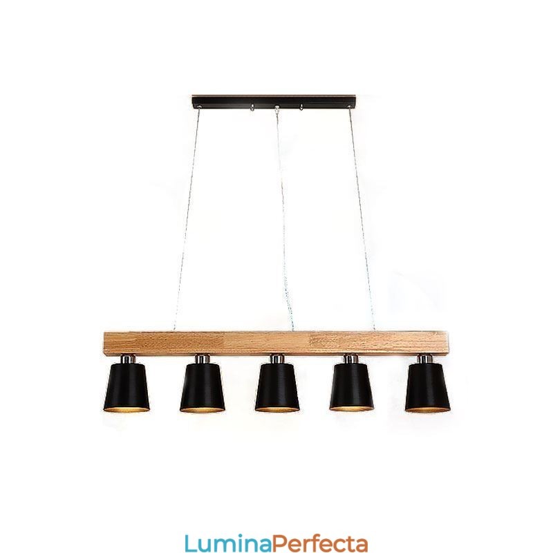 Candelabru Nordic din Lemn Cafenea Unică Dreptă