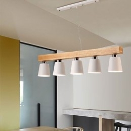 Candelabru Nordic din Lemn Cafenea Unică Dreptă