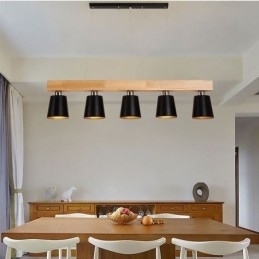 Candelabru Nordic din Lemn Cafenea Unică Dreptă