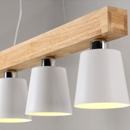 Candelabru Nordic din Lemn Cafenea Unică Dreptă
