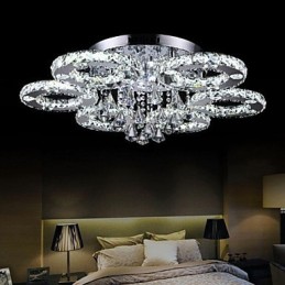 Montaj încastrat din metal cromat din cristal modern contemporan
