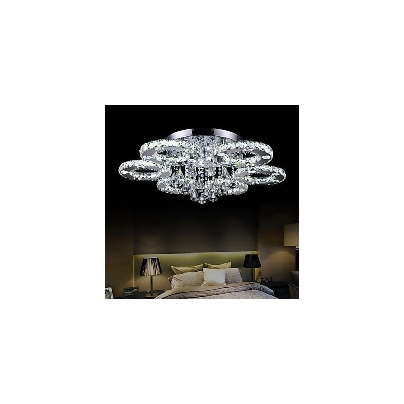 Montaj încastrat din metal cromat din cristal modern contemporan