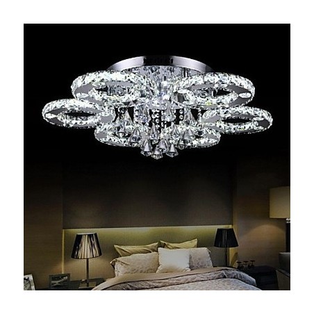 Montaj încastrat din metal cromat din cristal modern contemporan Montaj încastrat din metal cromat din cristal modern contemporan
