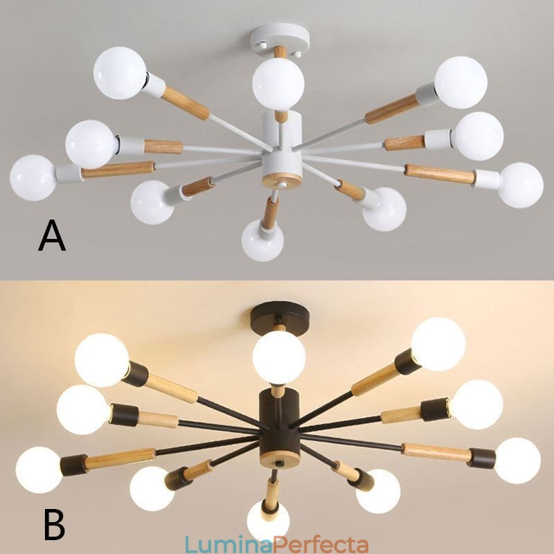 Lampă de suspendare nordică Creative Magic Bean Log Pendant Lampă