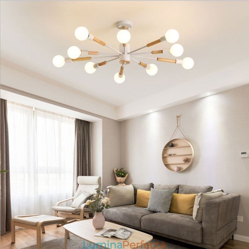 Lampă de suspendare nordică Creative Magic Bean Log Pendant Lampă