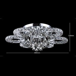Montaj încastrat din metal cromat din cristal modern contemporan