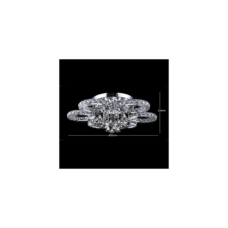Montaj încastrat din metal cromat din cristal modern contemporan