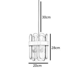 Iluminat suspendat din sticlă modern
