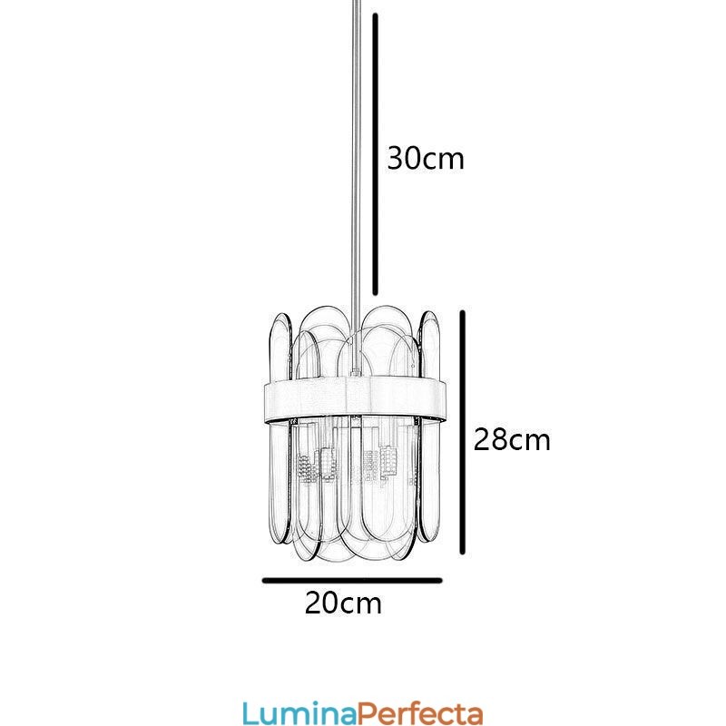 Iluminat suspendat din sticlă modern