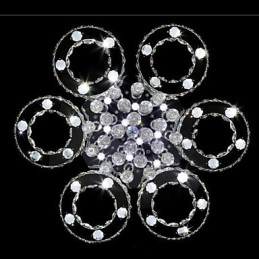 Montaj încastrat din metal cromat din cristal modern contemporan