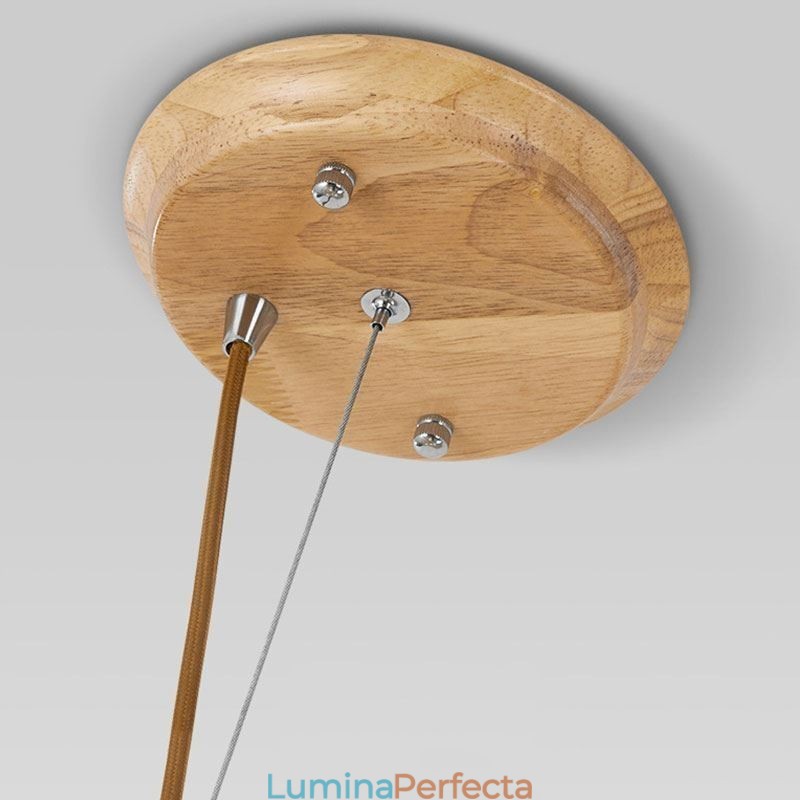 Lampă de suspendare nordică creativă din lemn