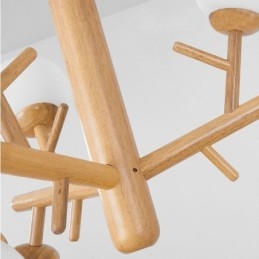 Lampă de suspendare nordică creativă din lemn