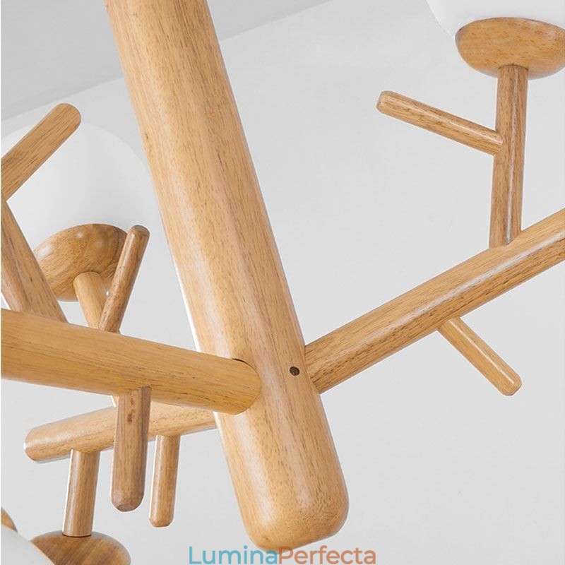 Lampă de suspendare nordică creativă din lemn