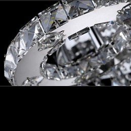 Montaj încastrat din metal cromat din cristal modern contemporan