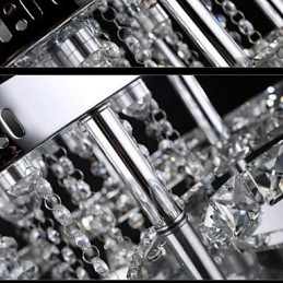 Montaj încastrat din metal cromat din cristal modern contemporan