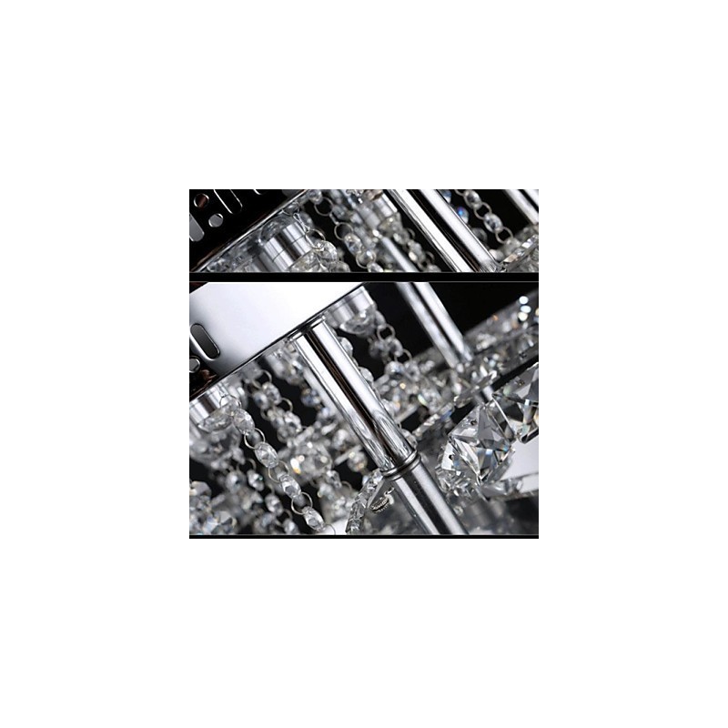Montaj încastrat din metal cromat din cristal modern contemporan