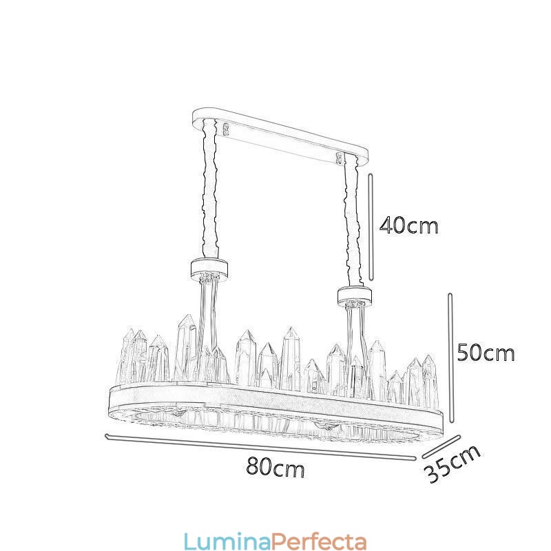 Plafoniera contemporană din cristal Plafoniera din cristal