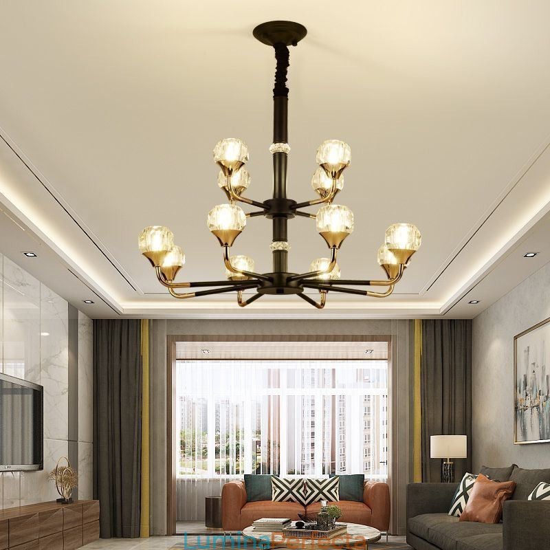 Lampă modernă din cristal Candelabru elegant din cristal