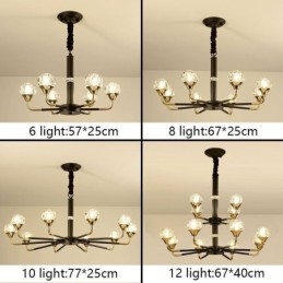 Lampă modernă din cristal Candelabru elegant din cristal