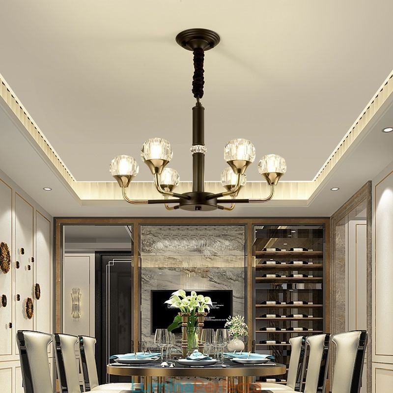 Lampă modernă din cristal Candelabru elegant din cristal