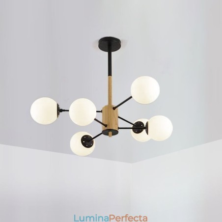 Lampă de suspendare Magic Bean Corp nordic creativ din lemn Lampă de suspendare Magic Bean Corp nordic creativ din lemn