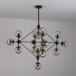 Candelabru 15 Lumini Sticla Bile Lumini Retro Exterior Garaj Metal