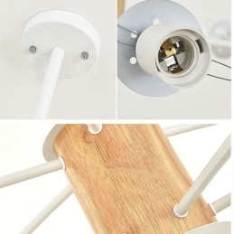 Lampă de suspendare Magic Bean Corp nordic creativ din lemn