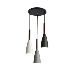 Lampă suspendată modernă, simplă, cu trei lumini, cafenea creativă din aluminiu