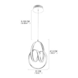 Lampă suspendată modernă, minimalistă, unică, cu răsucire circulară, Insulă