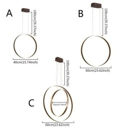Lampă suspendată nordică Lampă suspendată acrilică în formă de inel