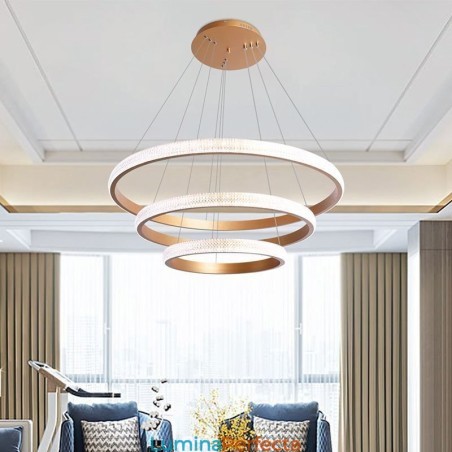 Lampă suspendată modernă din acrilic cu 3 inele 80+60+40cm Lampă suspendată modernă din acrilic cu 3 inele 80+60+40cm