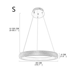 Lampă suspendată inel Corp de iluminat acrilic minimalist