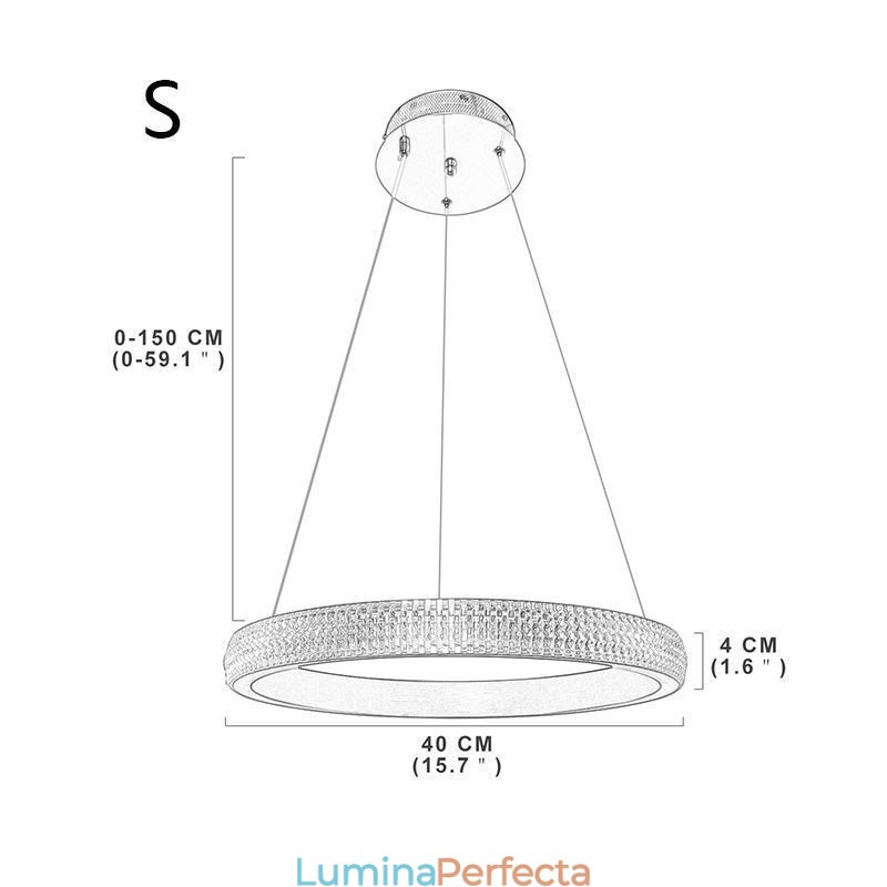 Lampă suspendată inel Corp de iluminat acrilic minimalist