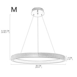 Lampă suspendată inel Corp de iluminat acrilic minimalist