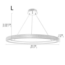 Lampă suspendată inel Corp de iluminat acrilic minimalist