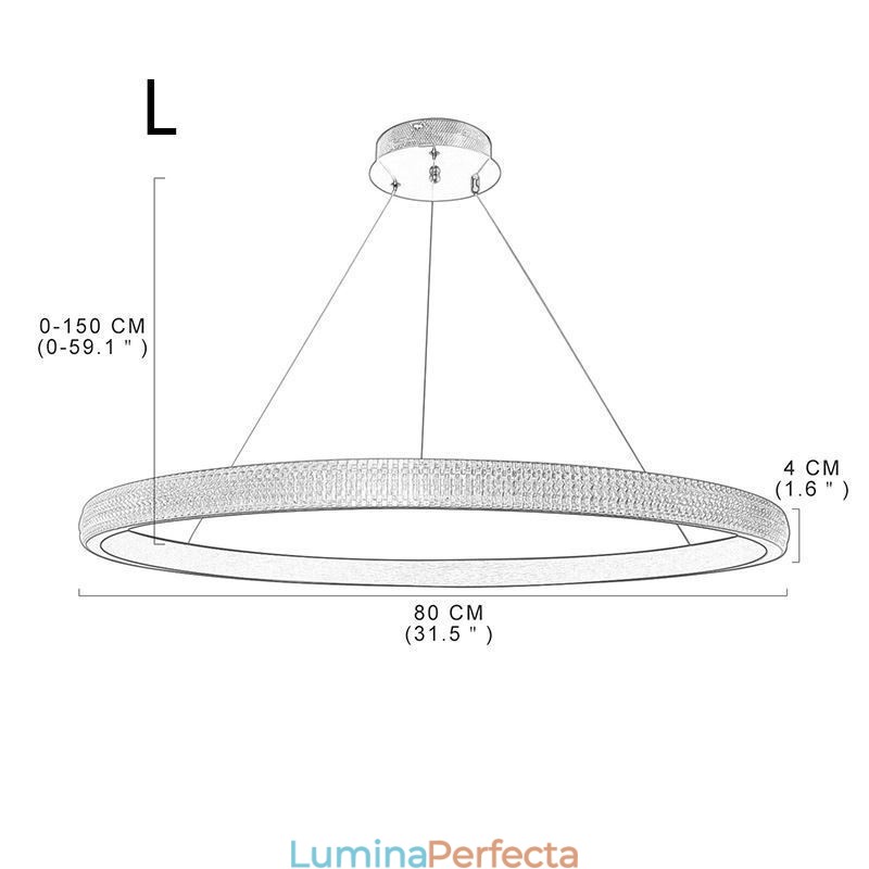 Lampă suspendată inel Corp de iluminat acrilic minimalist