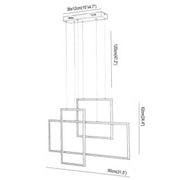 Lampă de suspendare nordică Lampă de suspendare pătrată geometrică