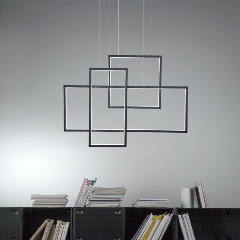 Lampă de suspendare nordică Lampă de suspendare pătrată geometrică