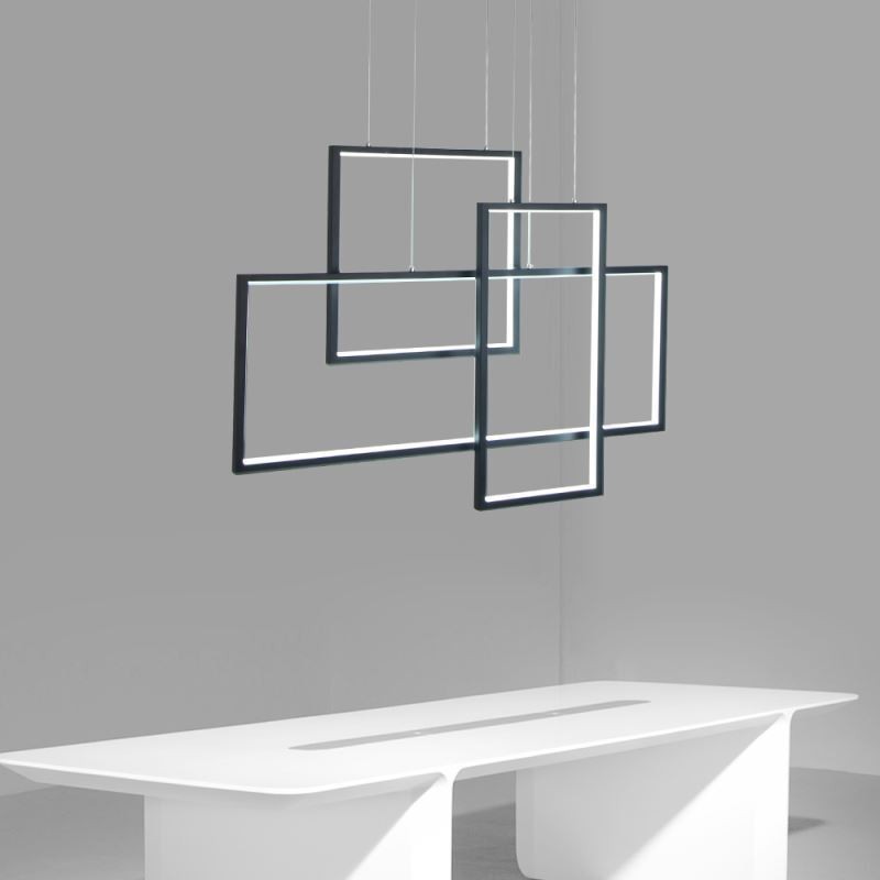 Lampă de suspendare nordică Lampă de suspendare pătrată geometrică