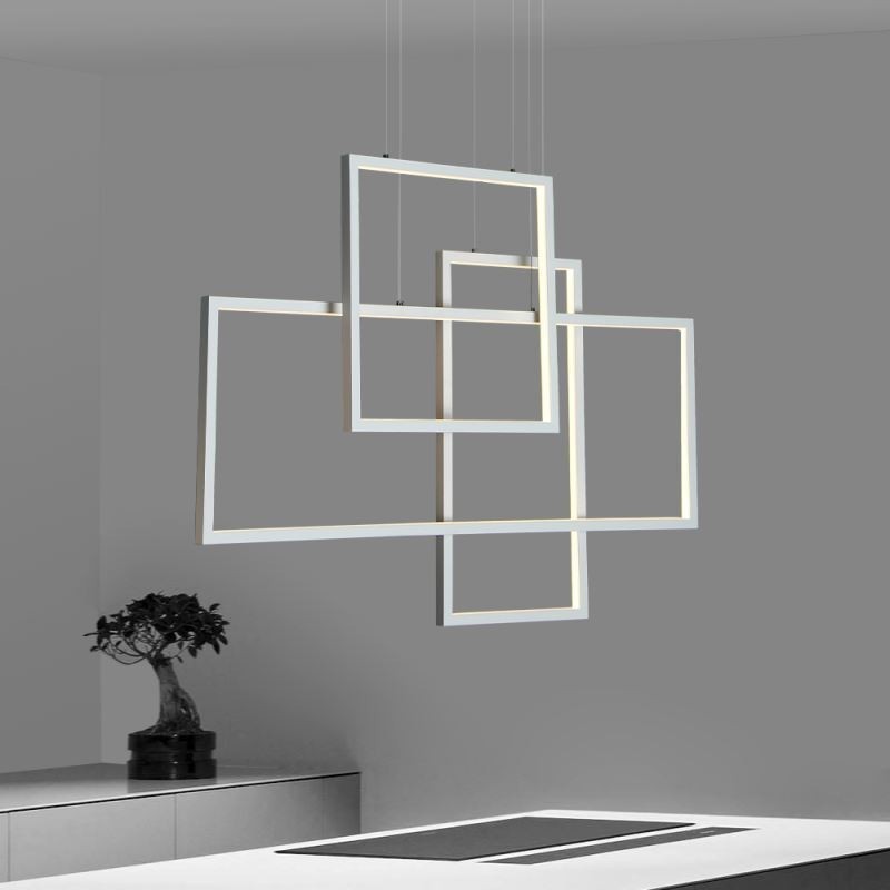 Lampă de suspendare nordică Lampă de suspendare pătrată geometrică