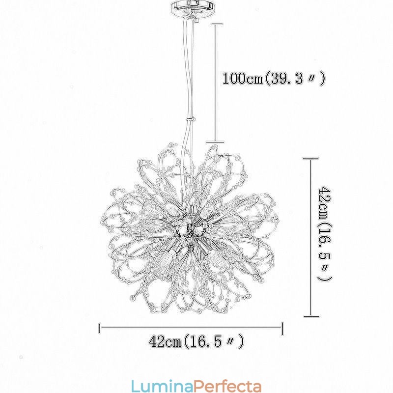 Candelabru elegant din cristal de păpădie